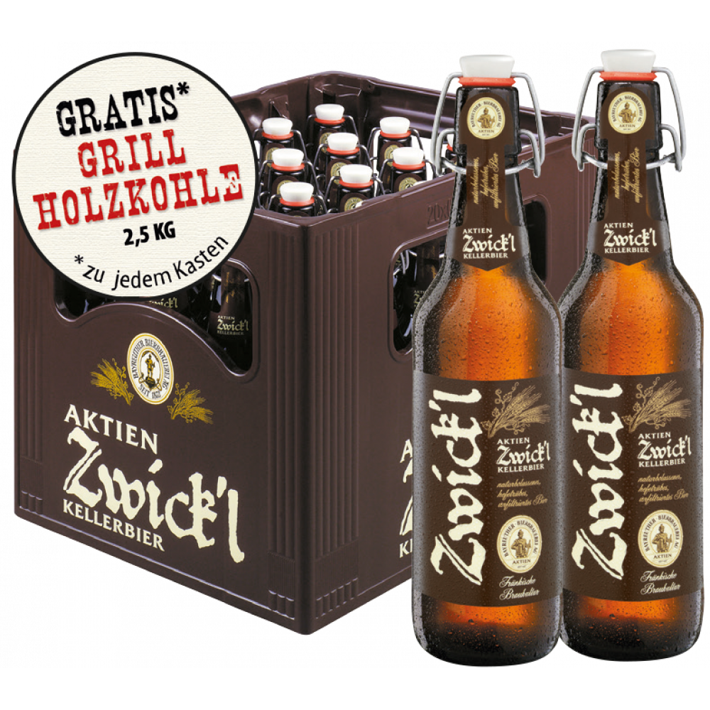 Aktien Zwick´l Kellerbier + Gratis 1x Grillholzkohle