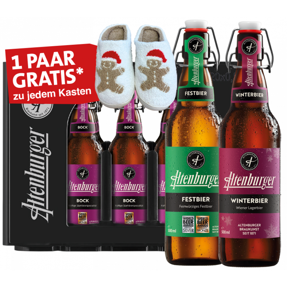 Altenburger + Weihnachtspuschen zu jedem Kasten