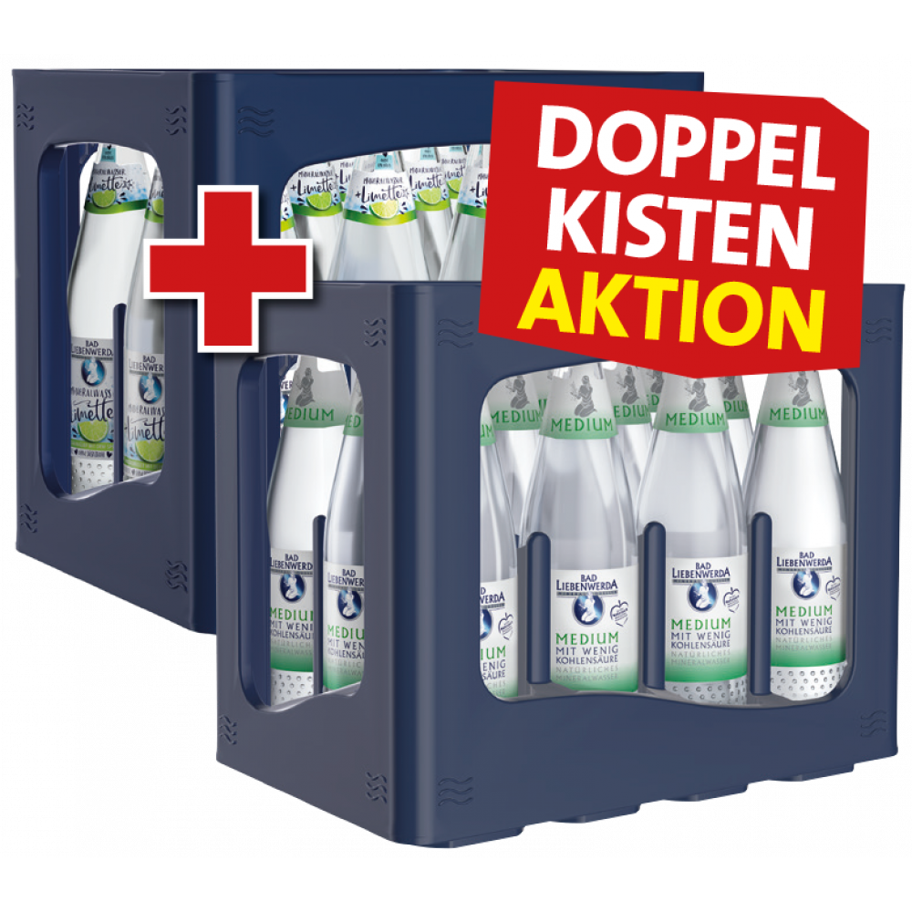 Doppelkistenaktion: Bad Liebenwerda Mineralwasser Glas