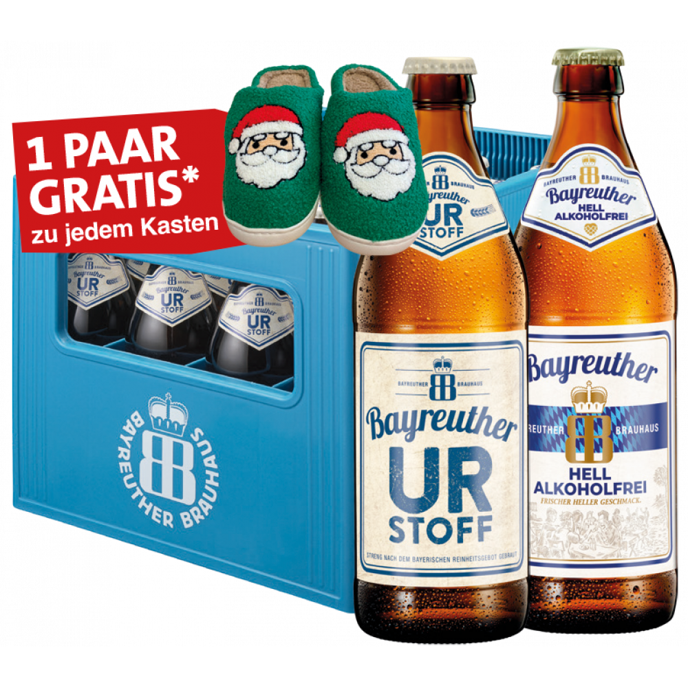 Bayreuther + Weihnachtspuschen zu jedem Kasten