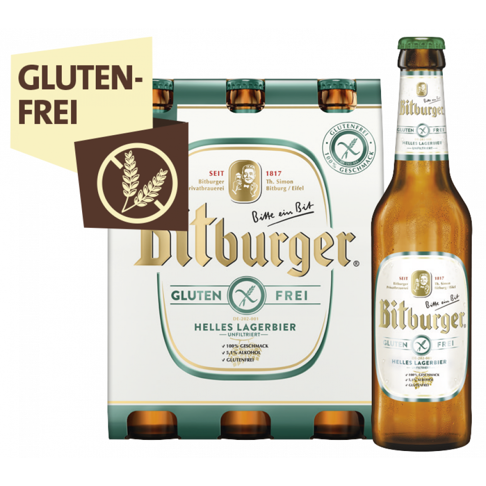 Bitburger Helles Lager - Glutenfrei