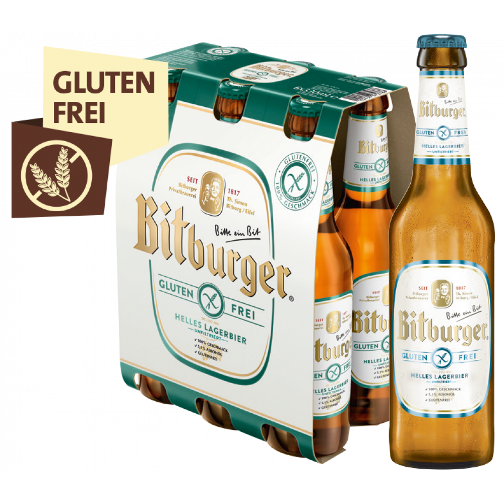 Bitburger Helles Lagerbier Glutenfrei
