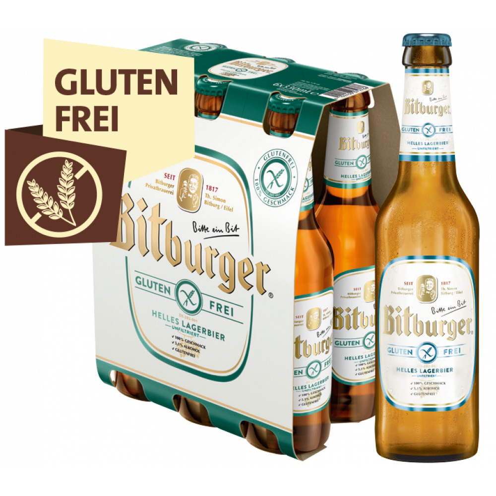 Bitburger Helles Lagerbier Glutenfrei