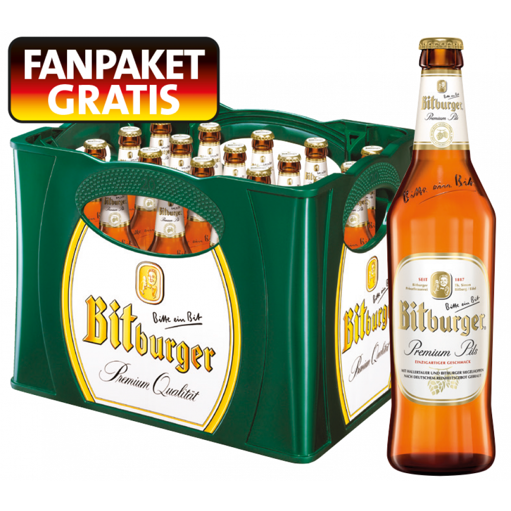 Bitburger + Gratis 1x Fanpaket