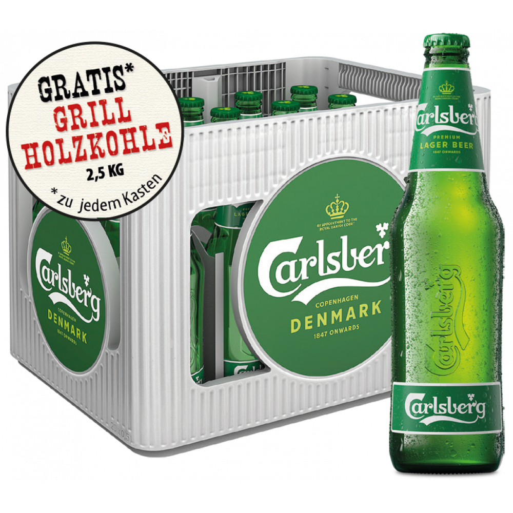 Carlsberg Beer + Gratis 1x Grillholzkohle