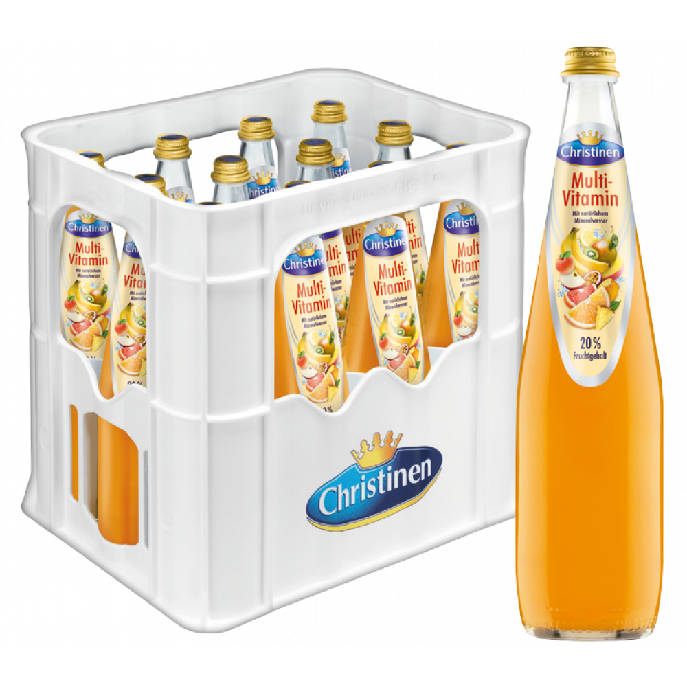 Christinen Mineralwasser + Multivitamin Glas