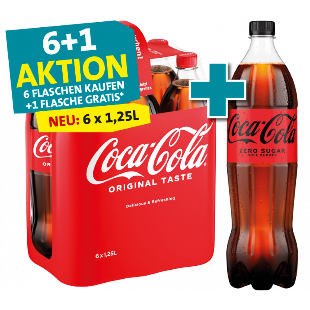 Coca Cola - 6 Flaschen kaufen + 1 Flasche Gratis
