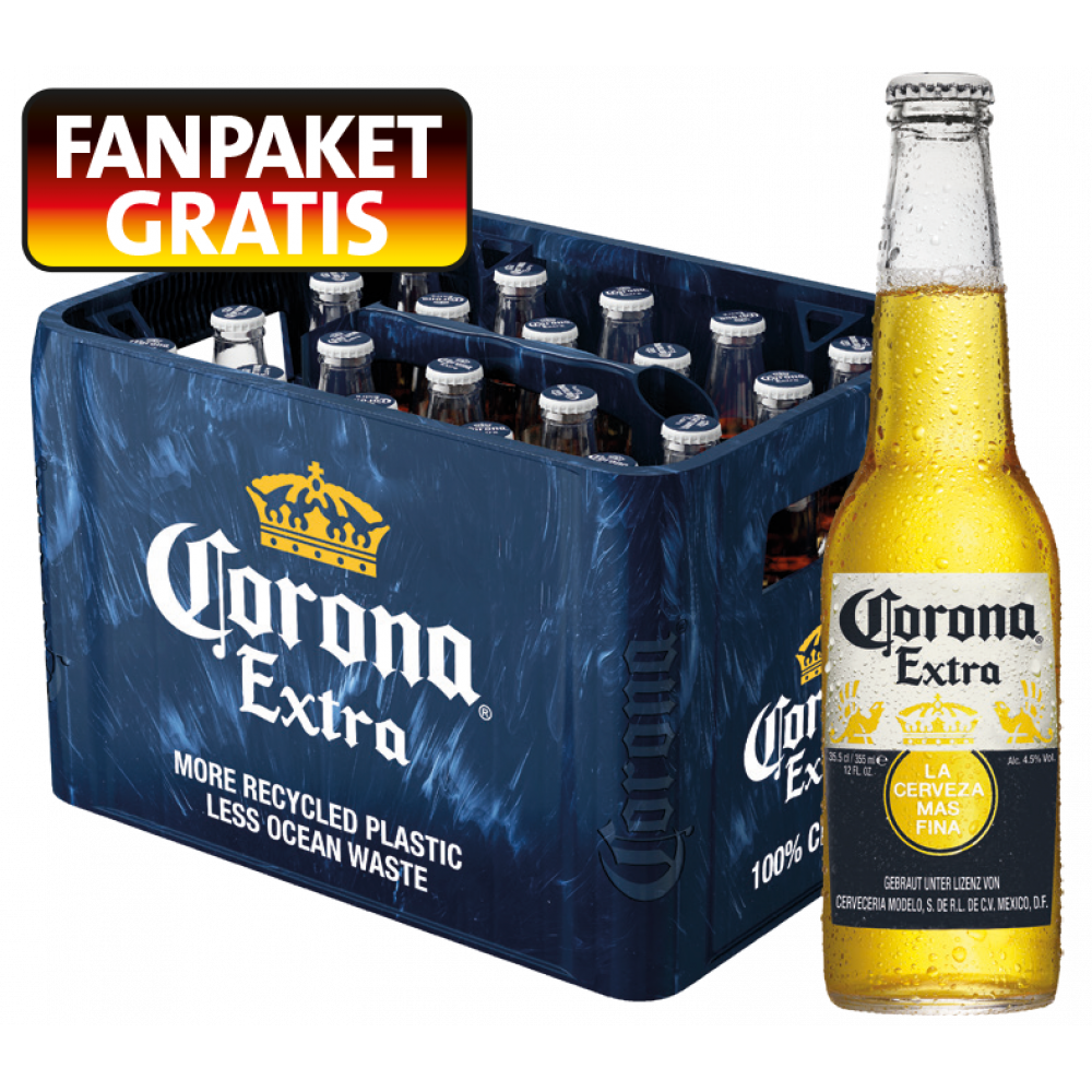 Corona Extra + Gratis 1x Fanpaket