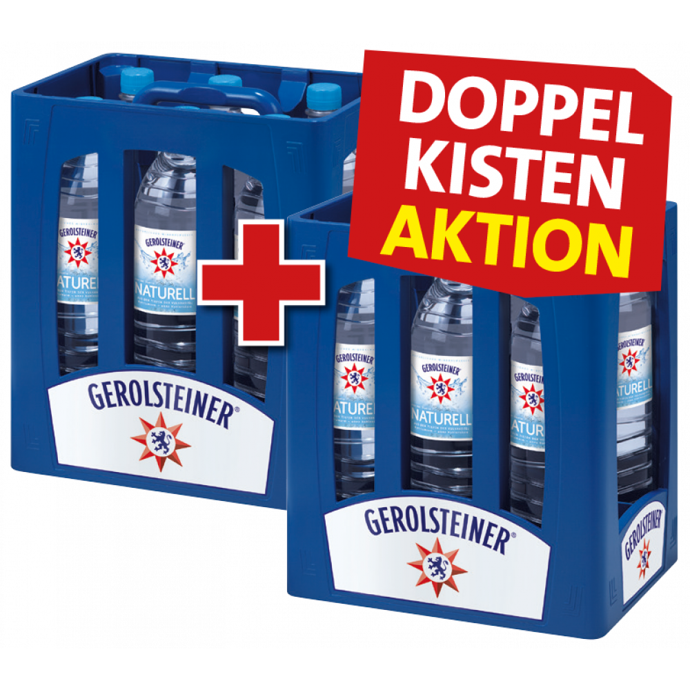 Doppelkistenaktion: Gerolsteiner Mineralwasser Naturell
