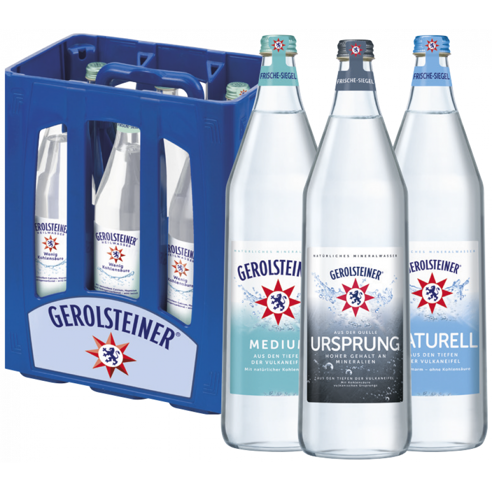 Gerolsteiner Heilwasser / Mineralwasser Glas