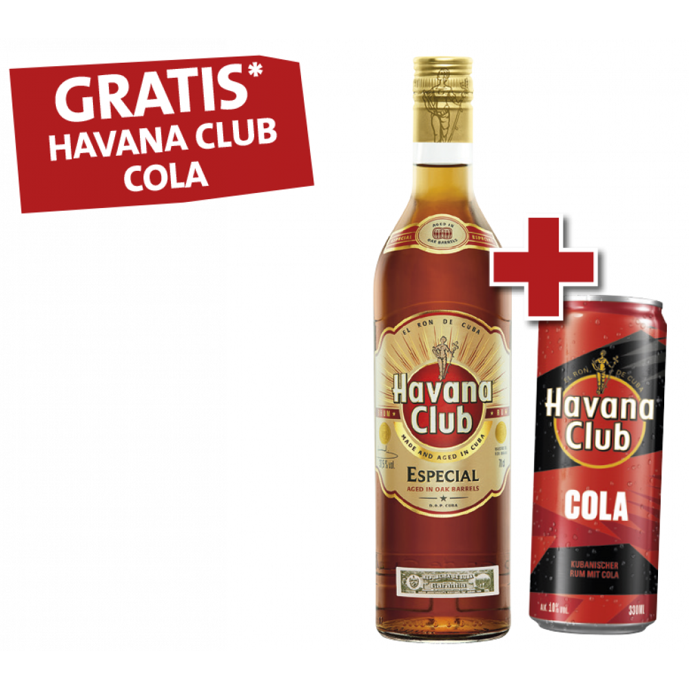Havana Club Especial + Gratis 1 Dose Havana Club Cola