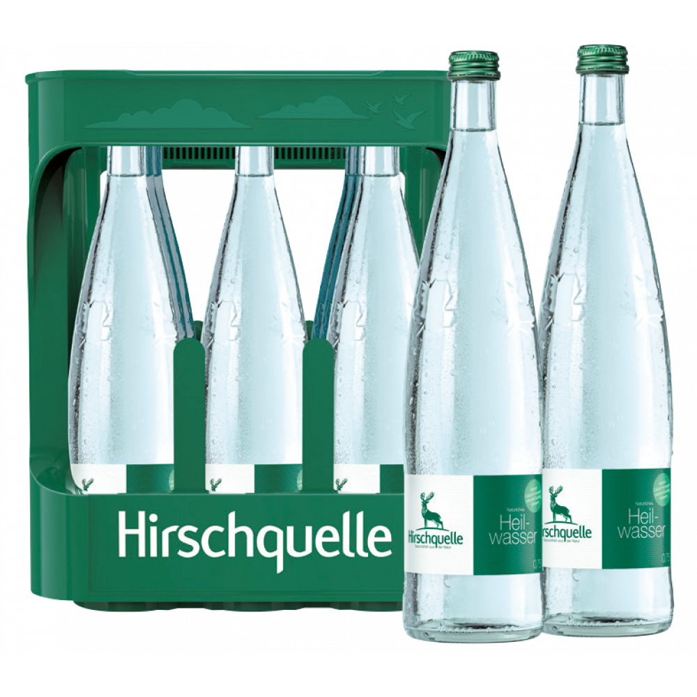 Hirschquelle Heilwasser Glas