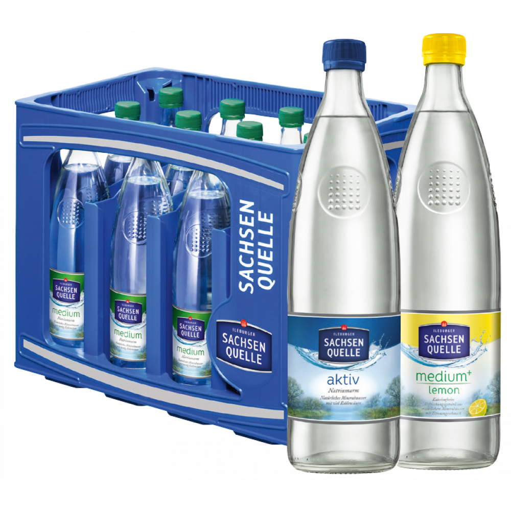 Ileburger Sachsen Quelle Mineralwasser Glas