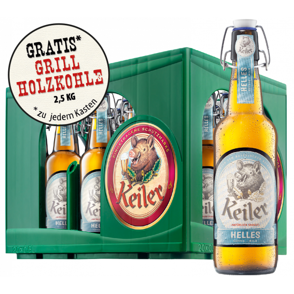 Keiler Helles + Gratis 1x Grillholzkohle