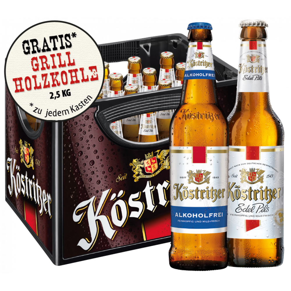 Köstritzer + Gratis 1x Grillholzkohle