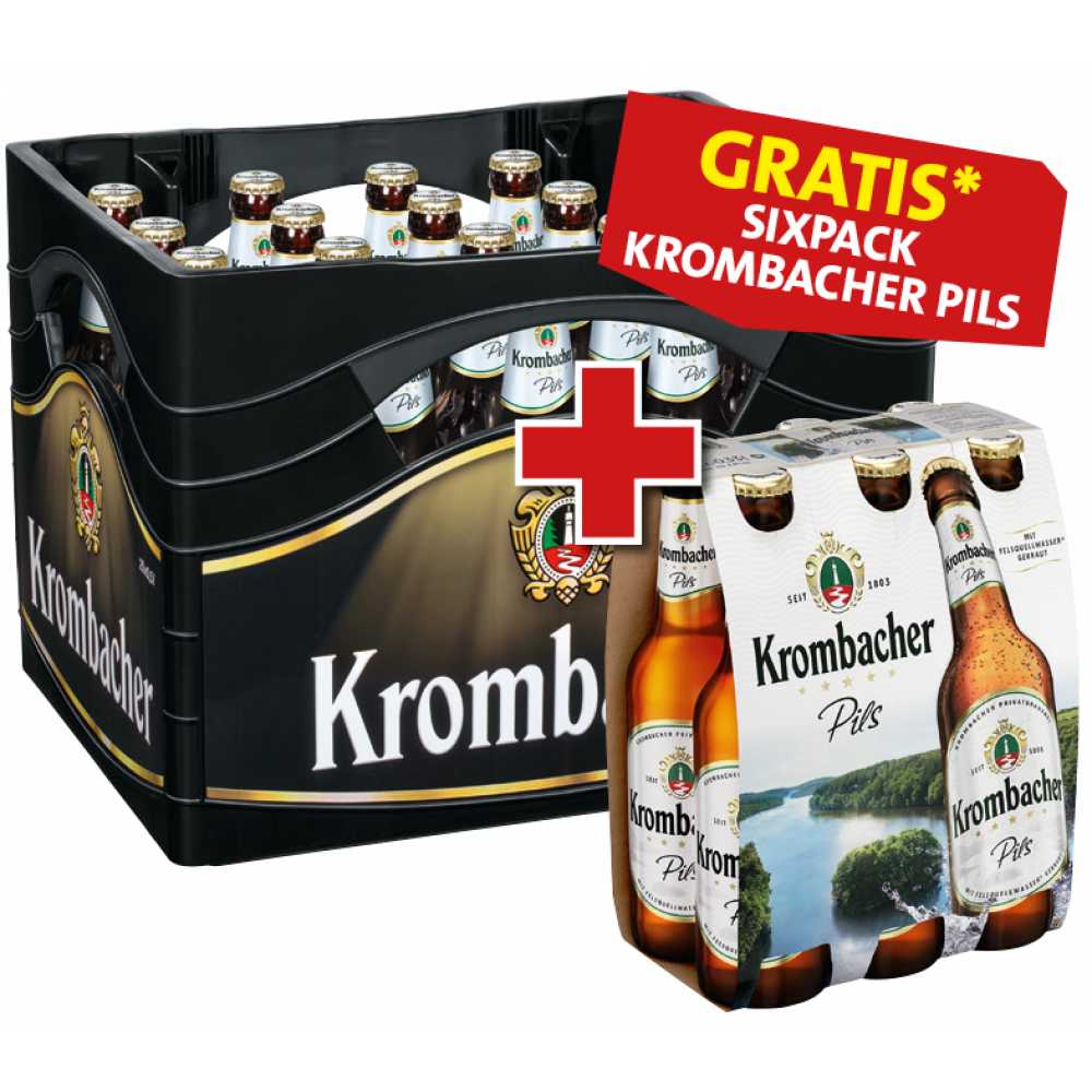 Krombacher + Gratis 6x0,33l Krombacher Pils