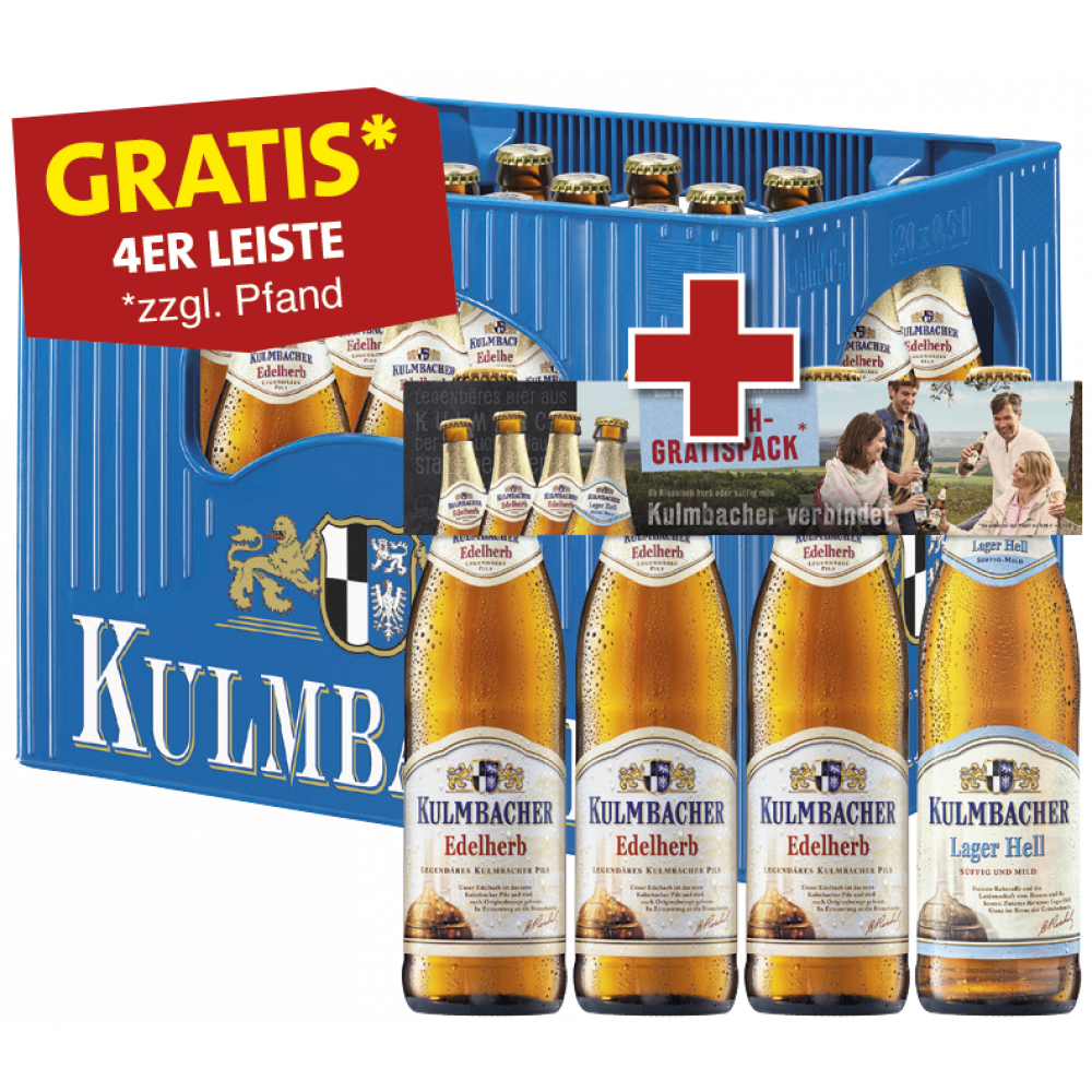 Kulmbacher Edelherb + Gratis 4er Pack Kulmbacher