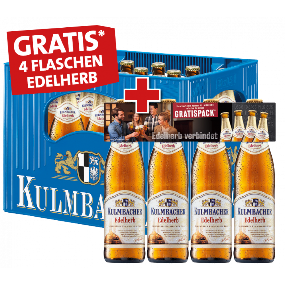 Kulmbacher Edelherb + Gratis 4er Pack Kulmbacher Edelherb