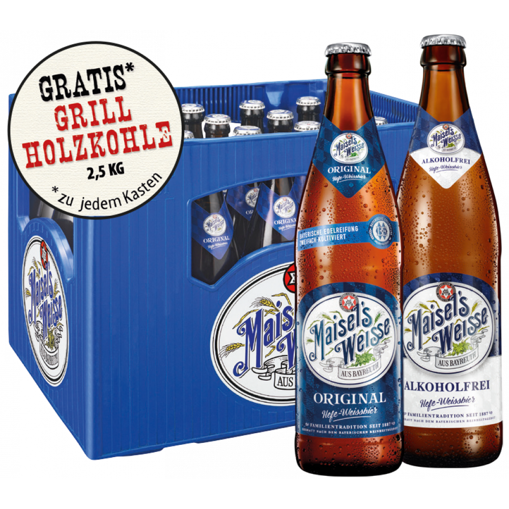 Maisel´s Weisse + Gratis 1x Grillholzkohle