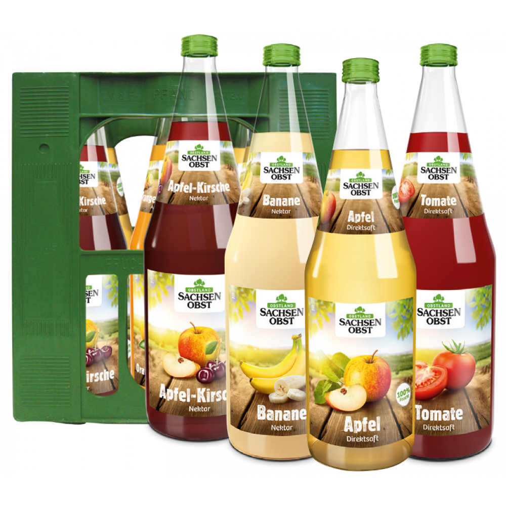 Sachsenobst Saft Glas