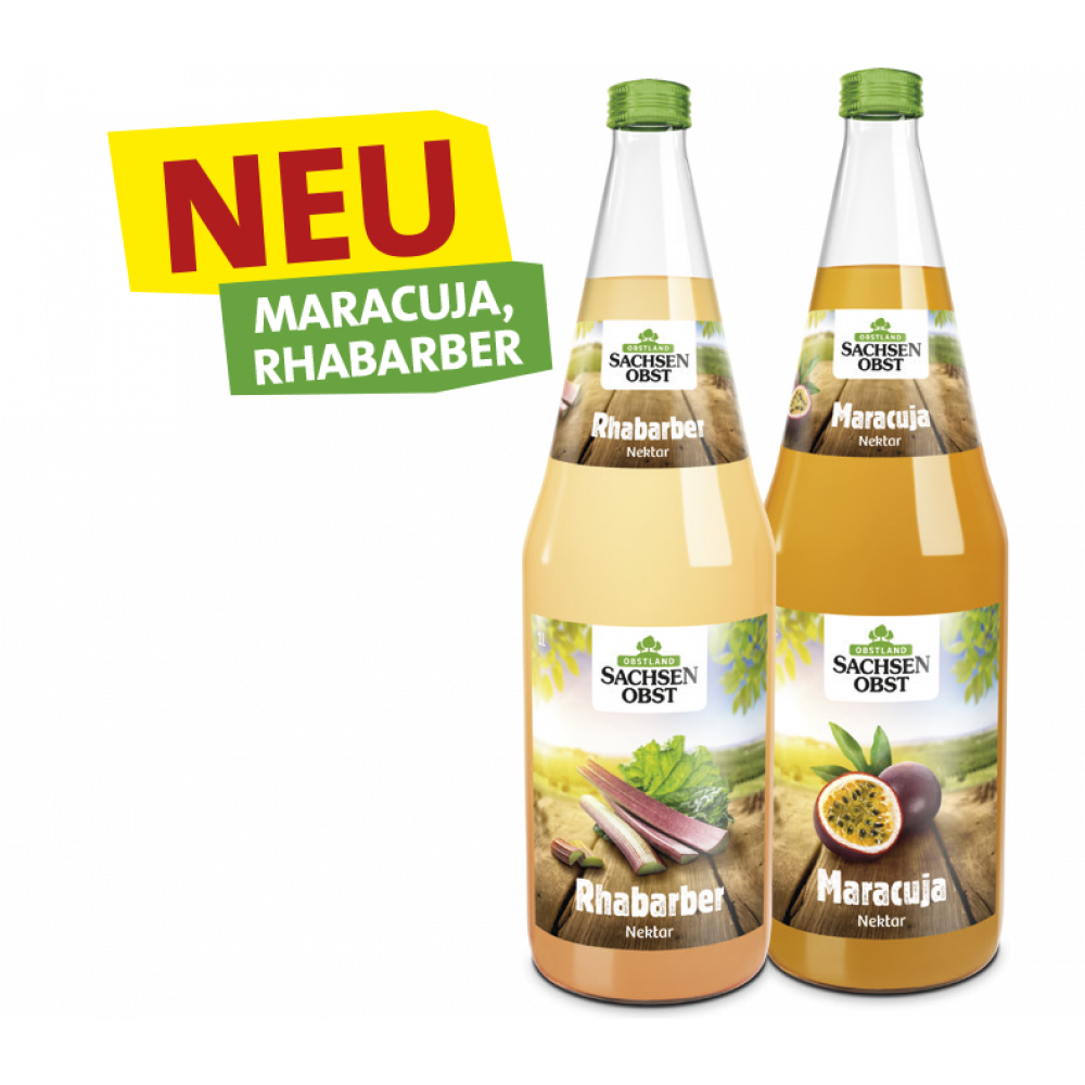 Neu: Sachsenobst Maracuja / Rhabarber