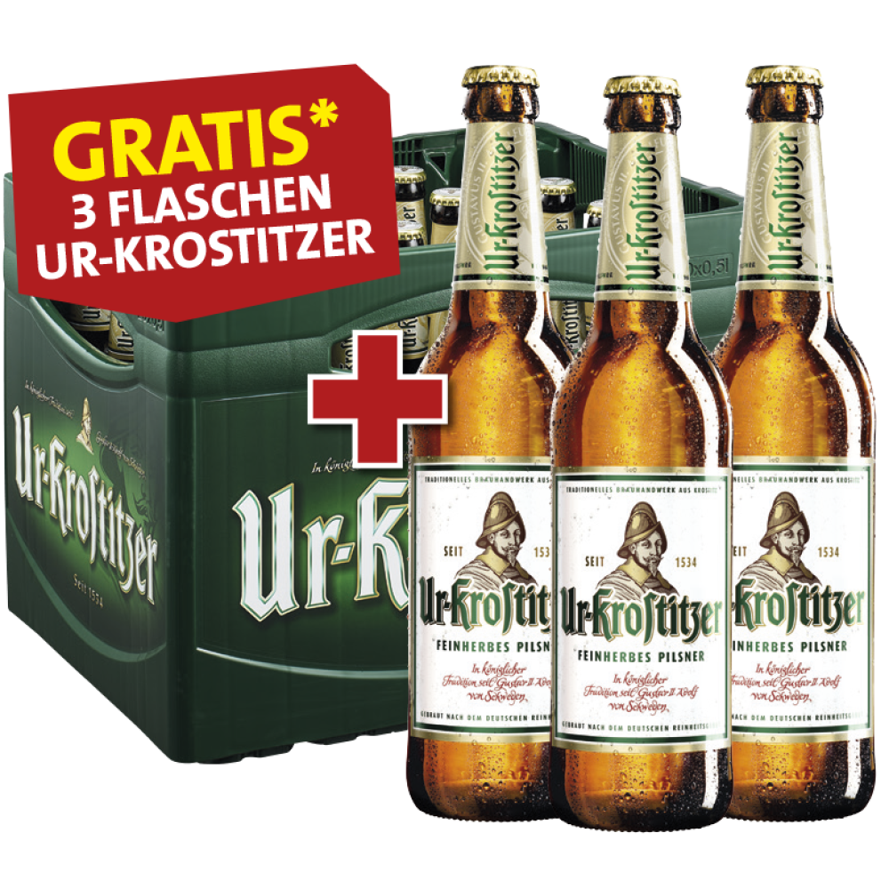 Ur-Krostitzer + Gratis 3 Flaschen Ur-Krostitzer