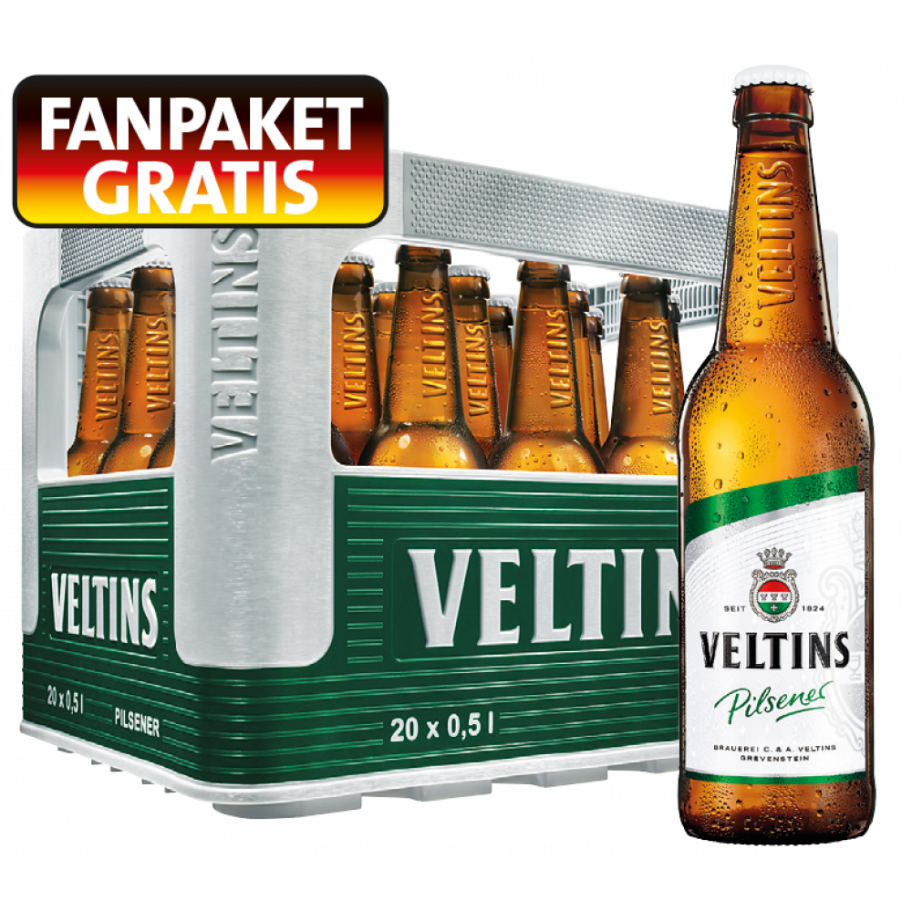 Veltins Pilsener + Gratis 1x Fanpaket