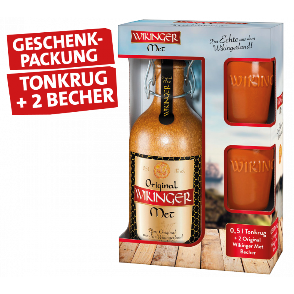 Wikinger Original Met + Gratis 2 Becher
