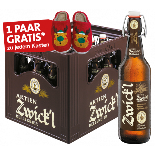Maisel´s Aktien Zwick´l Kellerbier + Weihnachtspuschen zu jedem Kasten