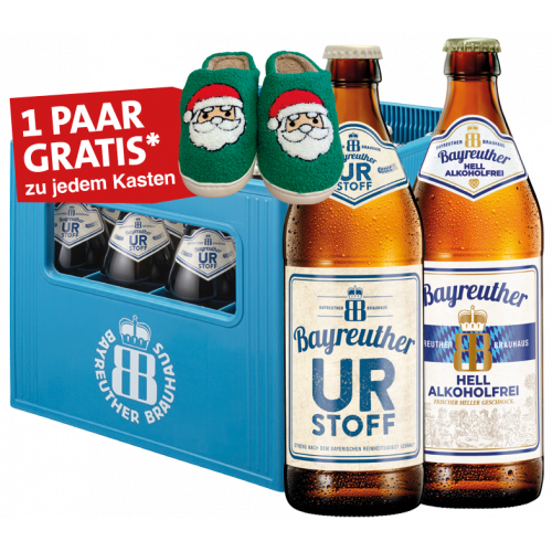 Bayreuther + Weihnachtspuschen zu jedem Kasten