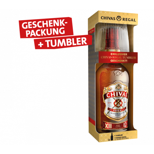 Chivas Regal Single Malt Whisky + Gratis Tumbler