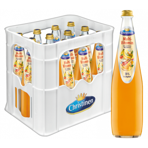 Christinen Mineralwasser + Multivitamin Glas