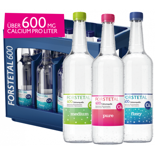 Forstetal Mineralwasser 600 Calciumquelle Glas