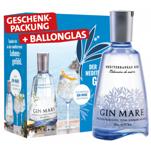 Gin Mare + Gratis 1x Ballonglas