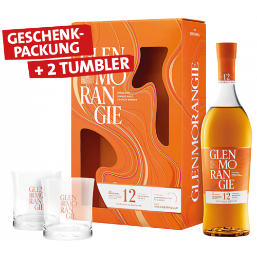 Glenmorangie The Original Whisky 12 Jahre + Gratis 2 Tumbler