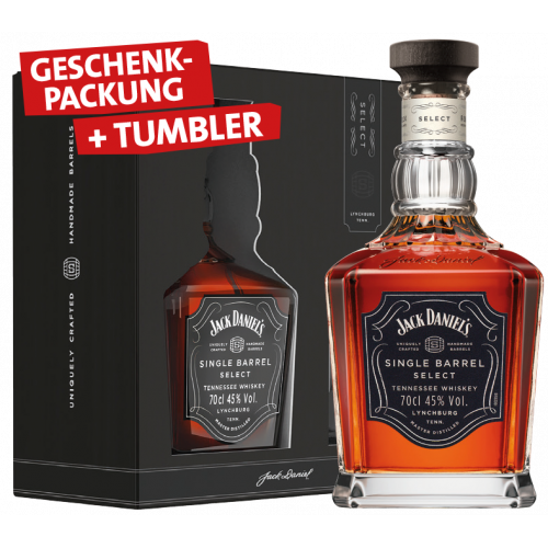 Jack Daniel's Single Barrel Whiskey + Gratis 1x Tumbler